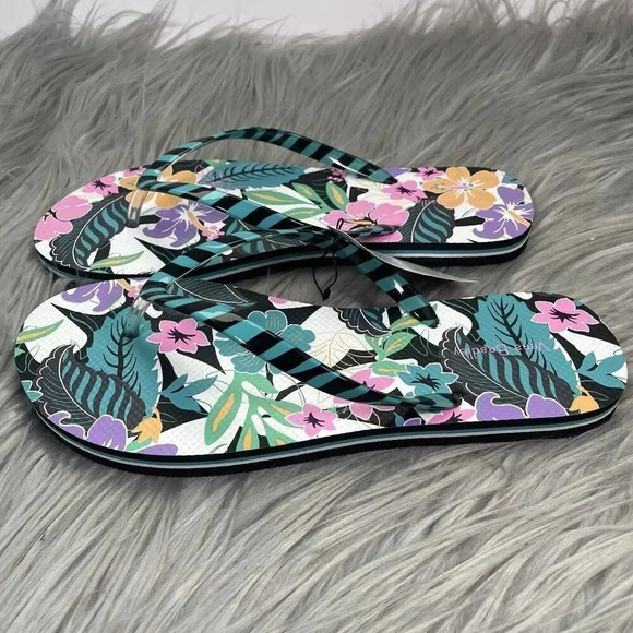 Vera Bradley Flip Flops Womens Size Large 9 10 Floral Sandals New - Picture 4 of 6